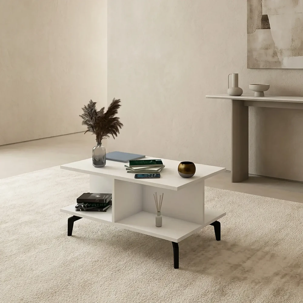 طاولة قهوة لون أبيض 0220