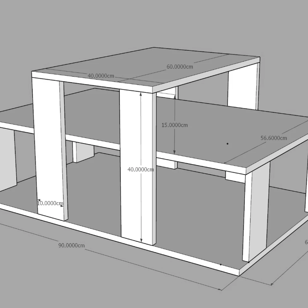 طاولة وسط مودرن لون أبيض 0242