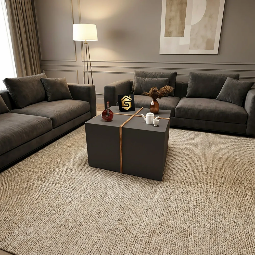 4 طاولات وسط لون رمادي مع بني 0250