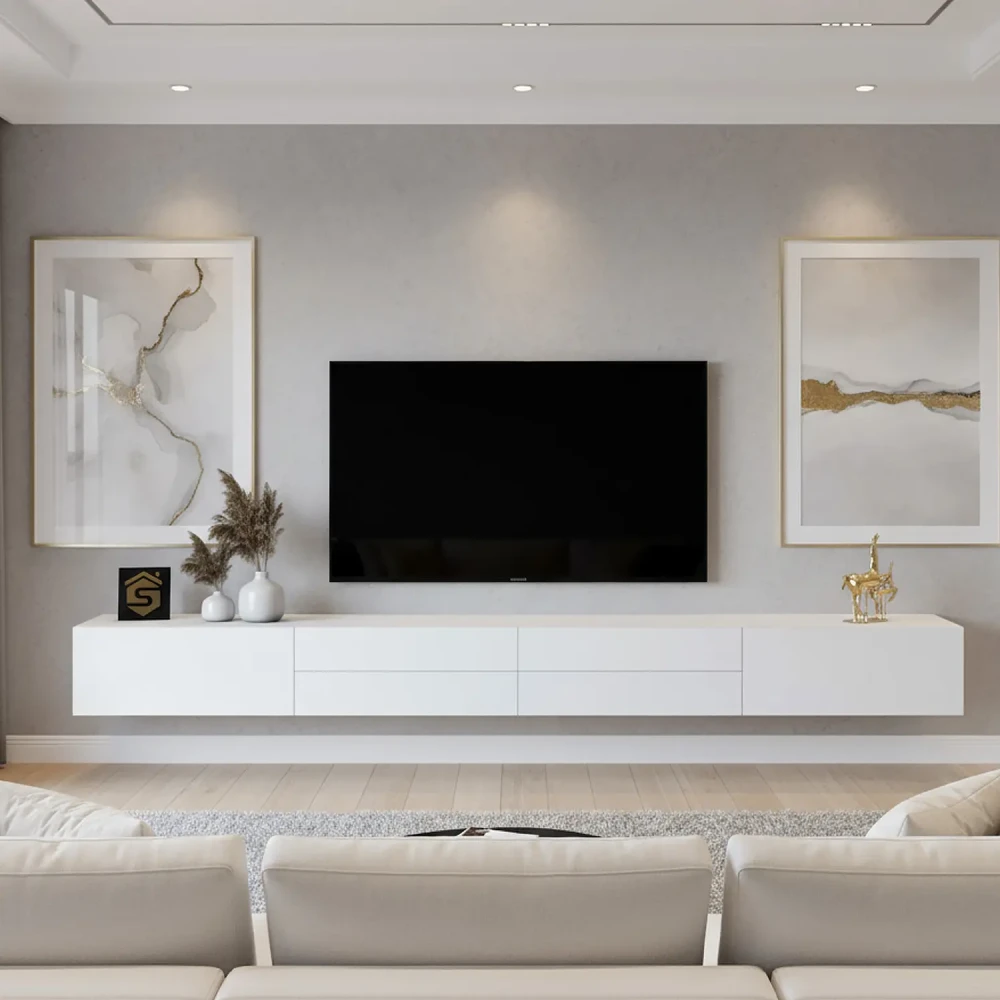 طاولة بلازما معلقة لون ابيض 129