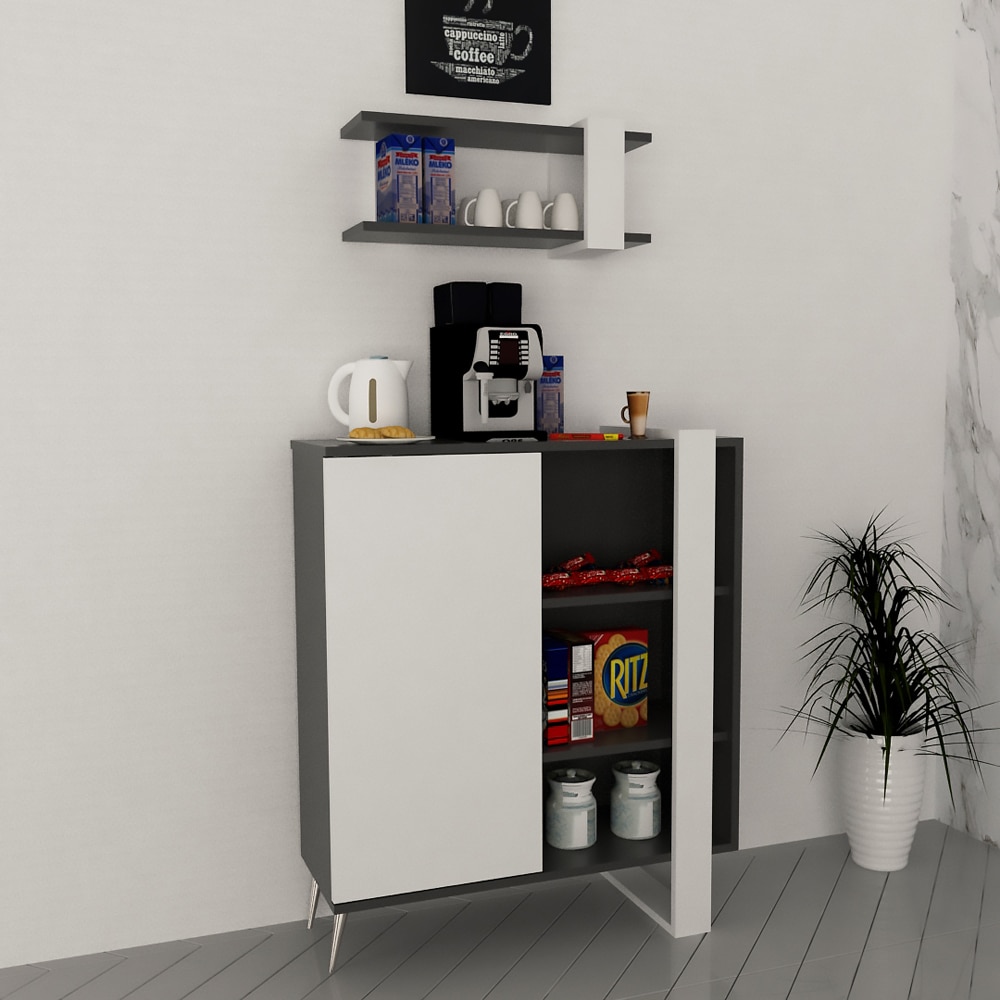 ركن قهوة لون أبيض مع رمادي 0318