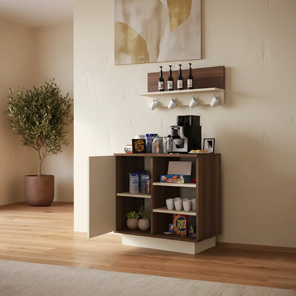 ركن قهوة لون بيج مع بني 039