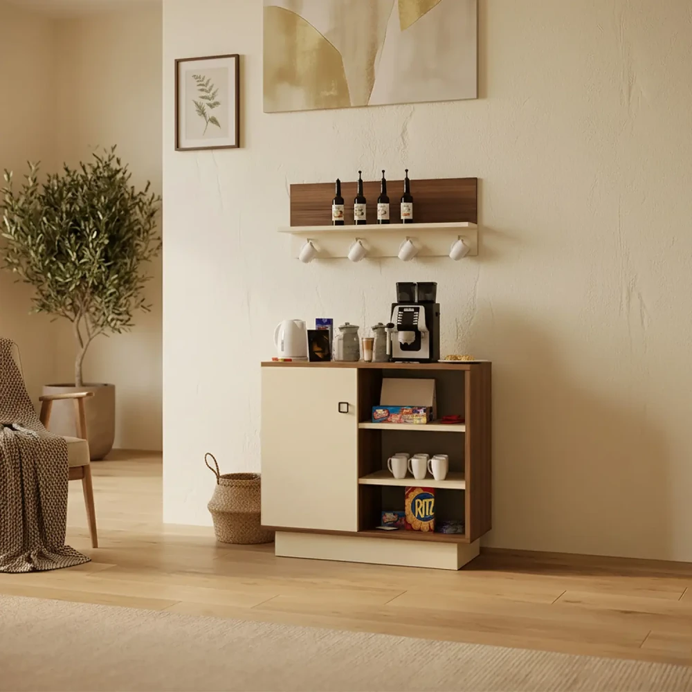 ركن قهوة لون بيج مع بني 039