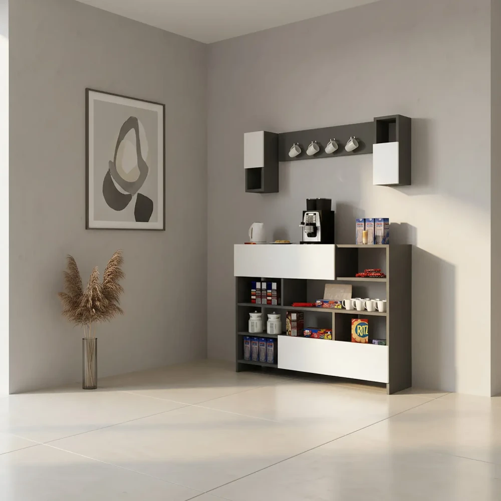 ركن قهوة لون أبيض مع رمادي 0316