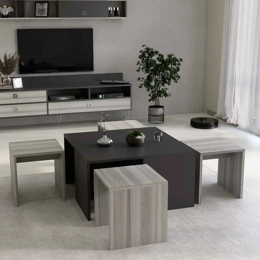 طقم طاولات تلفزيون و قهوة و ركن قهوة 0114