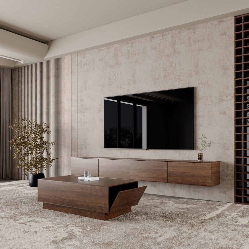 طقم-طاولات-متكامل-لون-بني