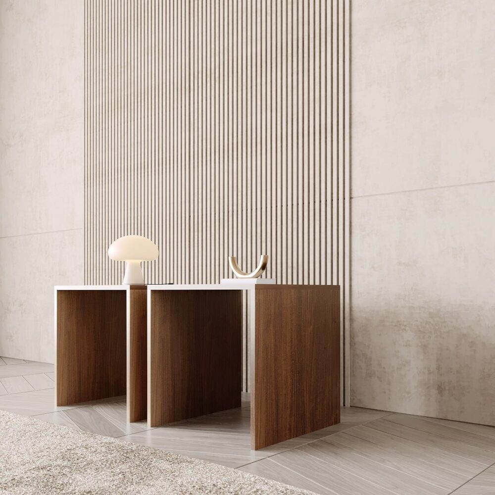 طقم-طاولات-متكامل-لون-بني