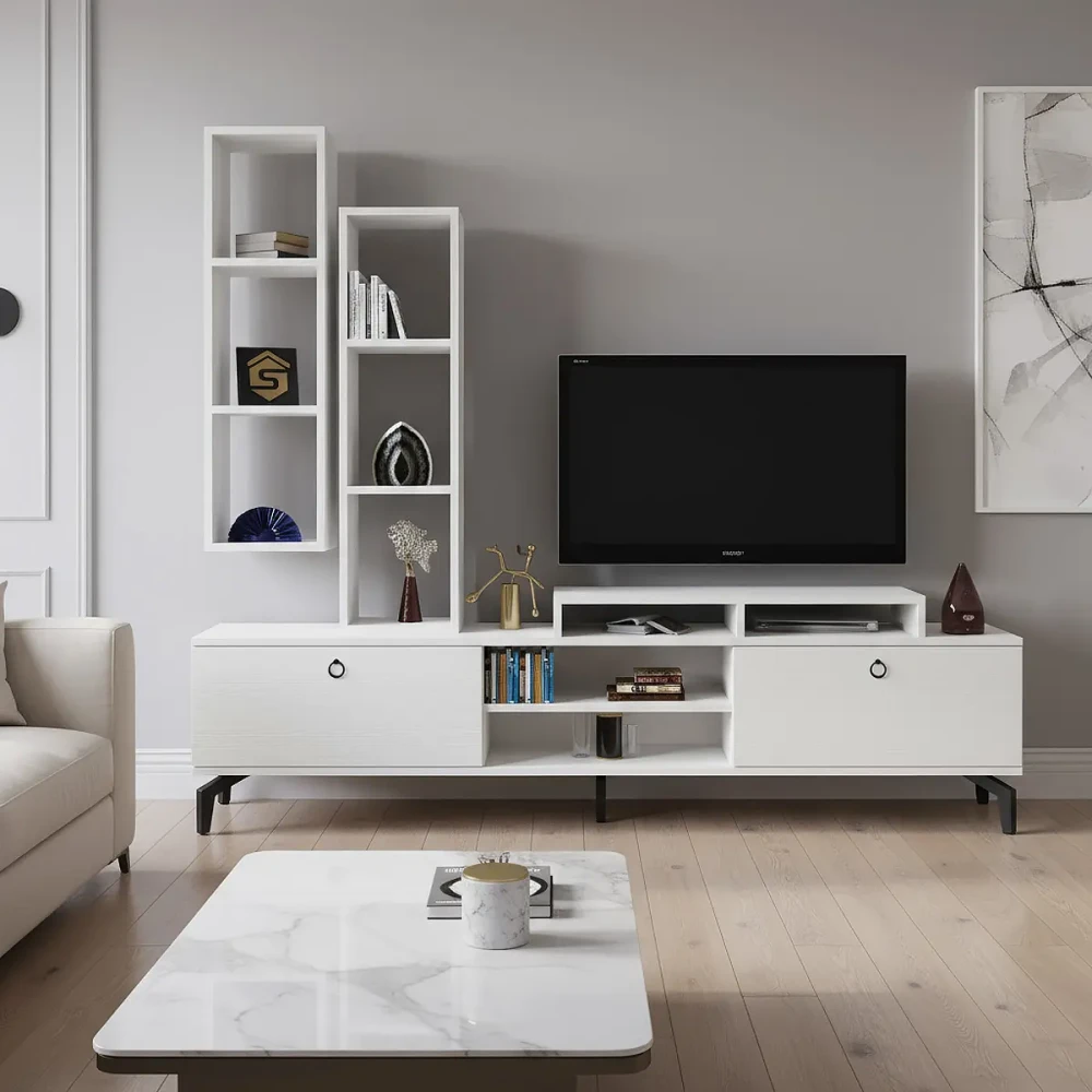 طقم طاولات لون أبيض 0123