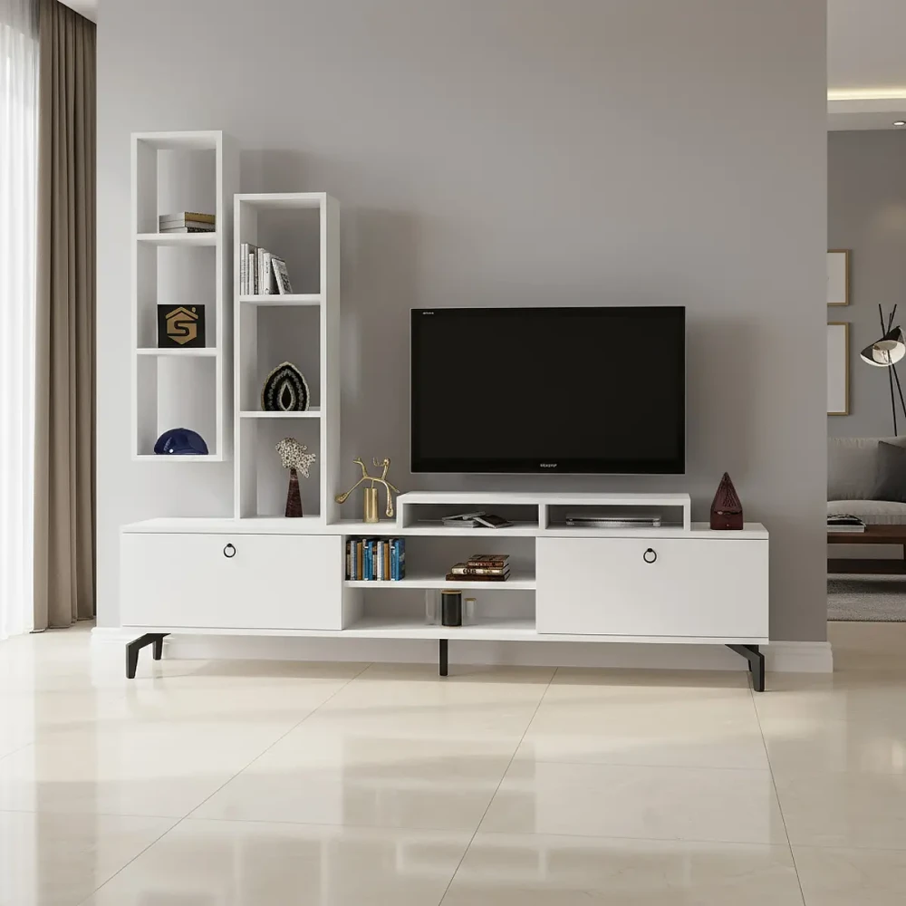 طقم طاولات لون أبيض 0123