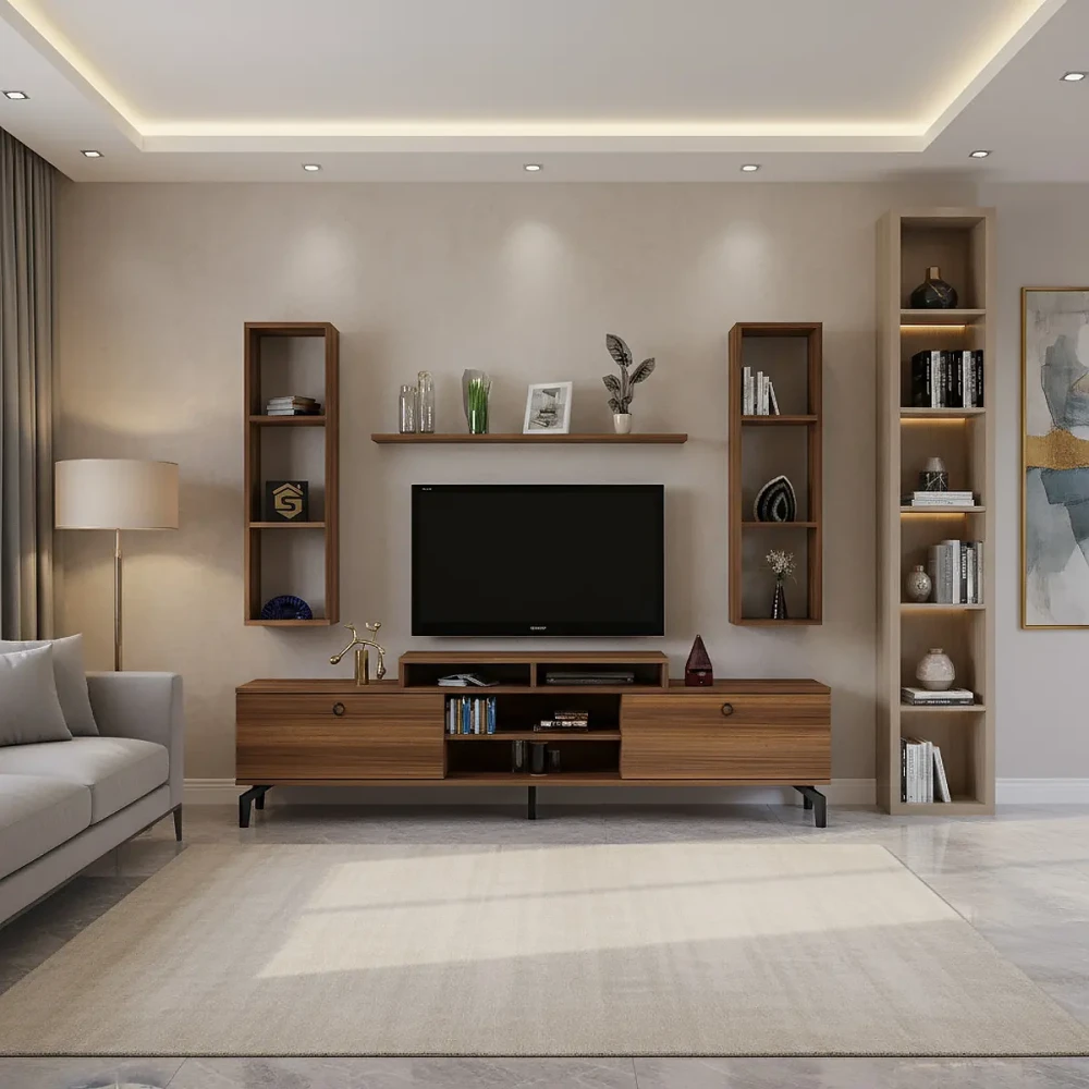 طقم طاولات لون بني 0122