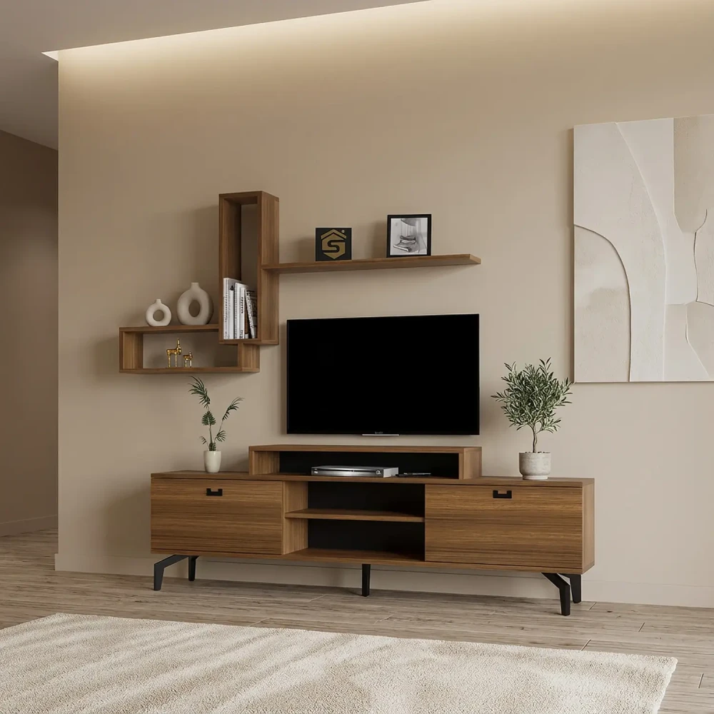 طقم طاولات لون بني 0116