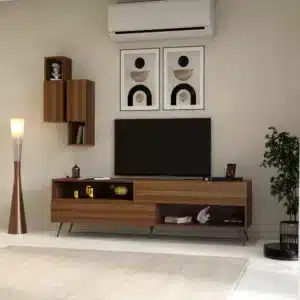 طاولة تلفزيون مودرن لون بني 03