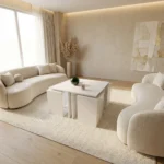 طاولة قهوة لون أبيض 0214