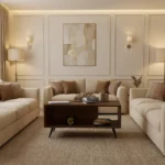 طاولة قهوة لون بني