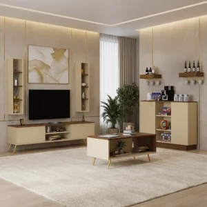 طقم طاولات تلفزيون و قهوة و ركن قهوة 0132