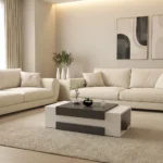 طاولة وسط لون أبيض مع رمادي 0238