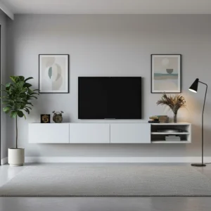 طاولة شاشة معلقة لون أبيض 113