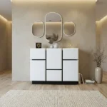 كونسول مدخل مودرن ابيض مع اسود T070