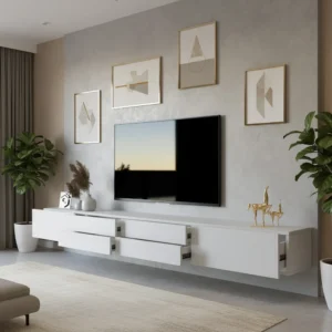 طاولة بلازما معلقة لون ابيض 129