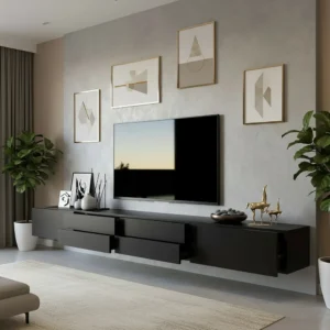 طاولة معلقة للتلفاز لون أسود 128