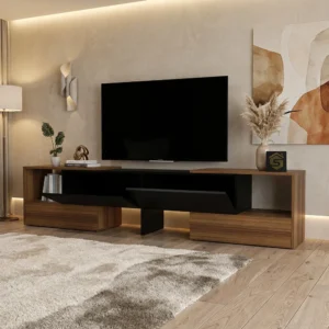 طاولة شاشة قابلة للتعديل لون بني مع اسود 132