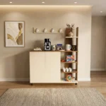 ركن قهوة برفوف لون بيج مع بني 0311