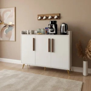 ركن كوفي تصميم تركي أبيض مع بني 0329