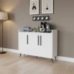 ركن كوفي تصميم جديد أبيض مع رمادي 0330