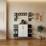 ركن قهوة لون أبيض مع رمادي 0320