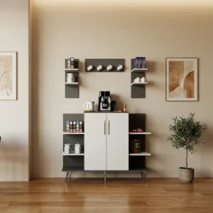 ركن قهوة لون أبيض مع رمادي 0320