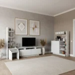 طقم طاولات لون أبيض 0124