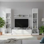 طاولة تلفزيون معلقة لون بني 114